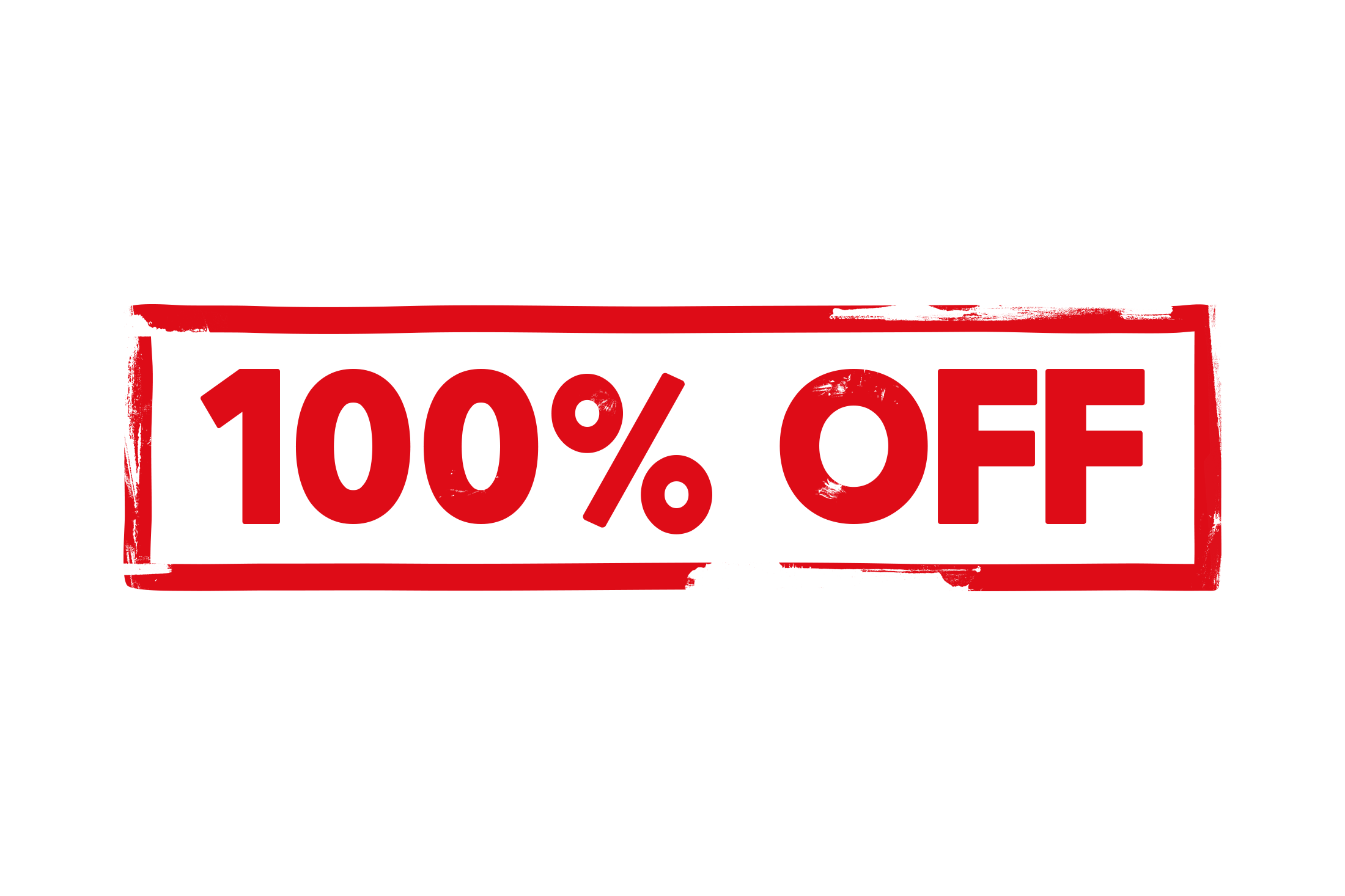 100 percent off stamp PSD