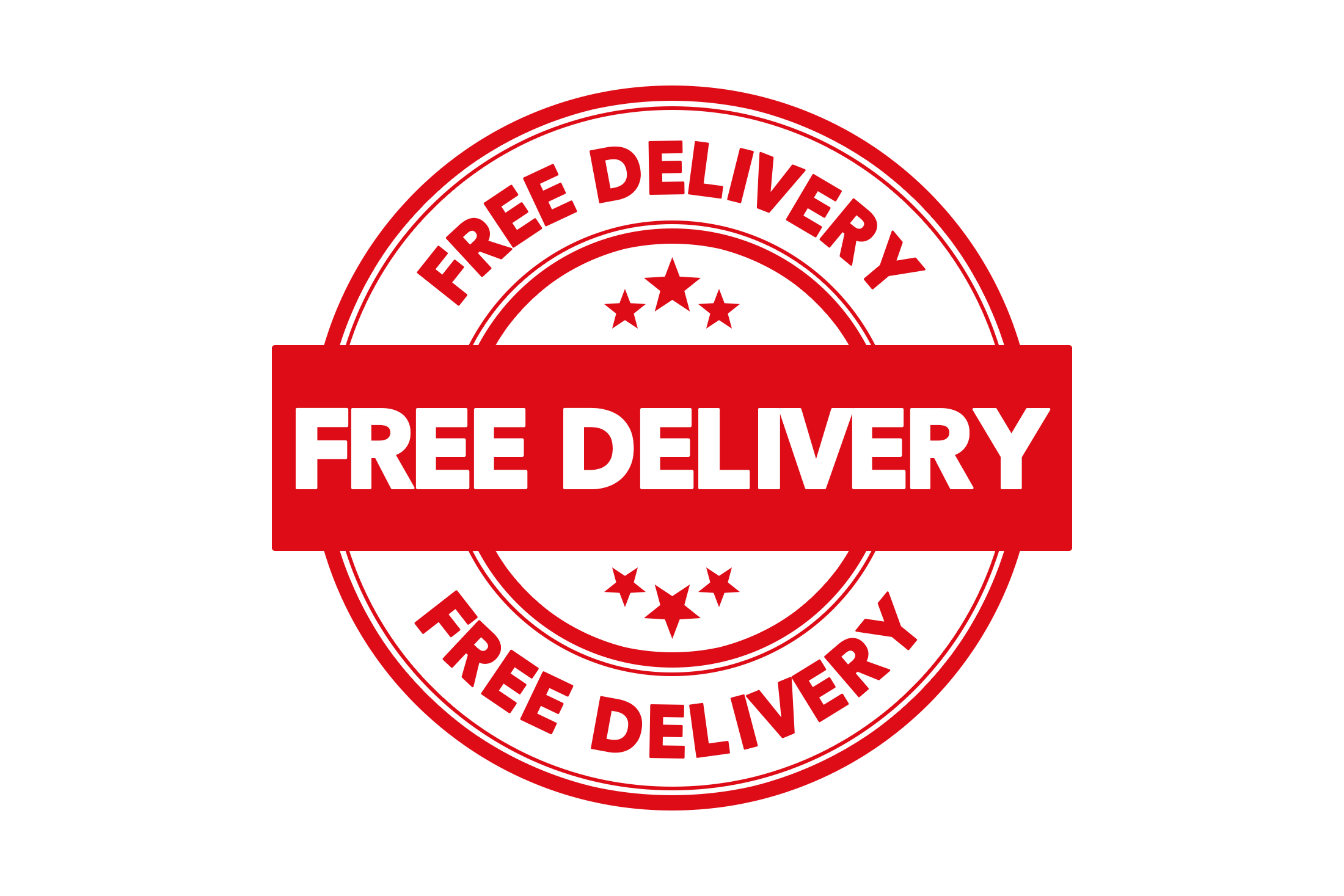 Round free delivery stamp PSD