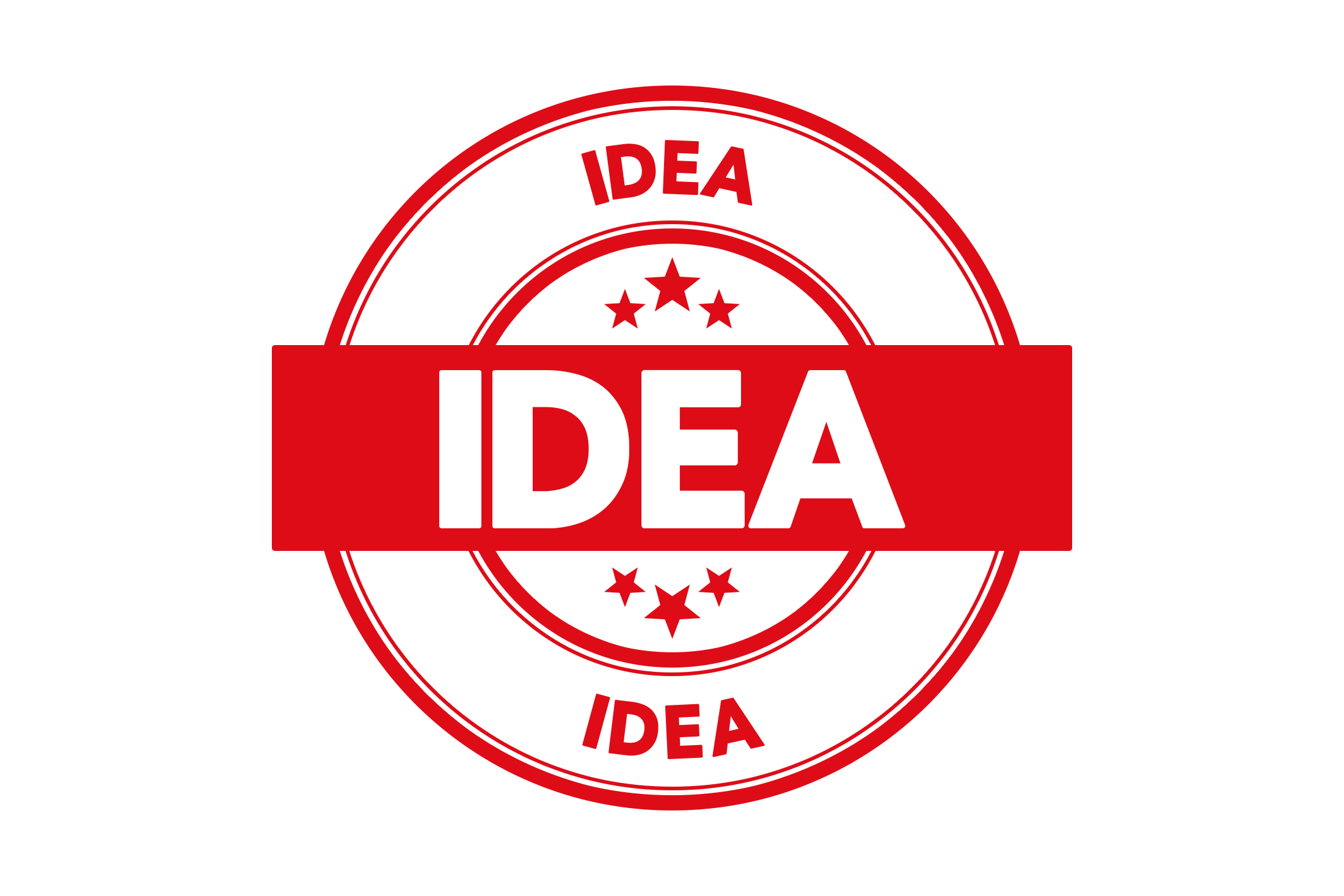 Round idea stamp PSD