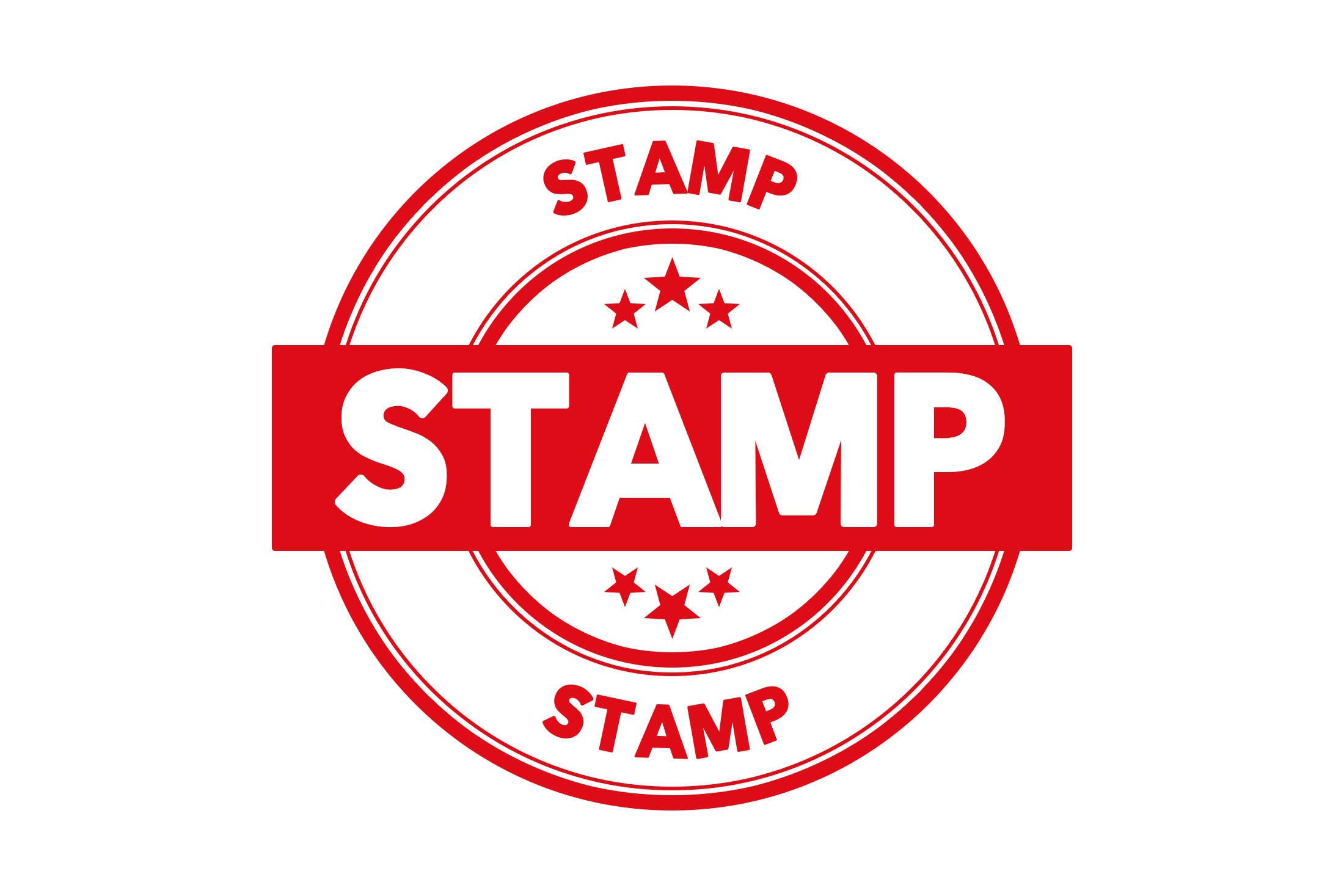 Round stamp stamp PSD