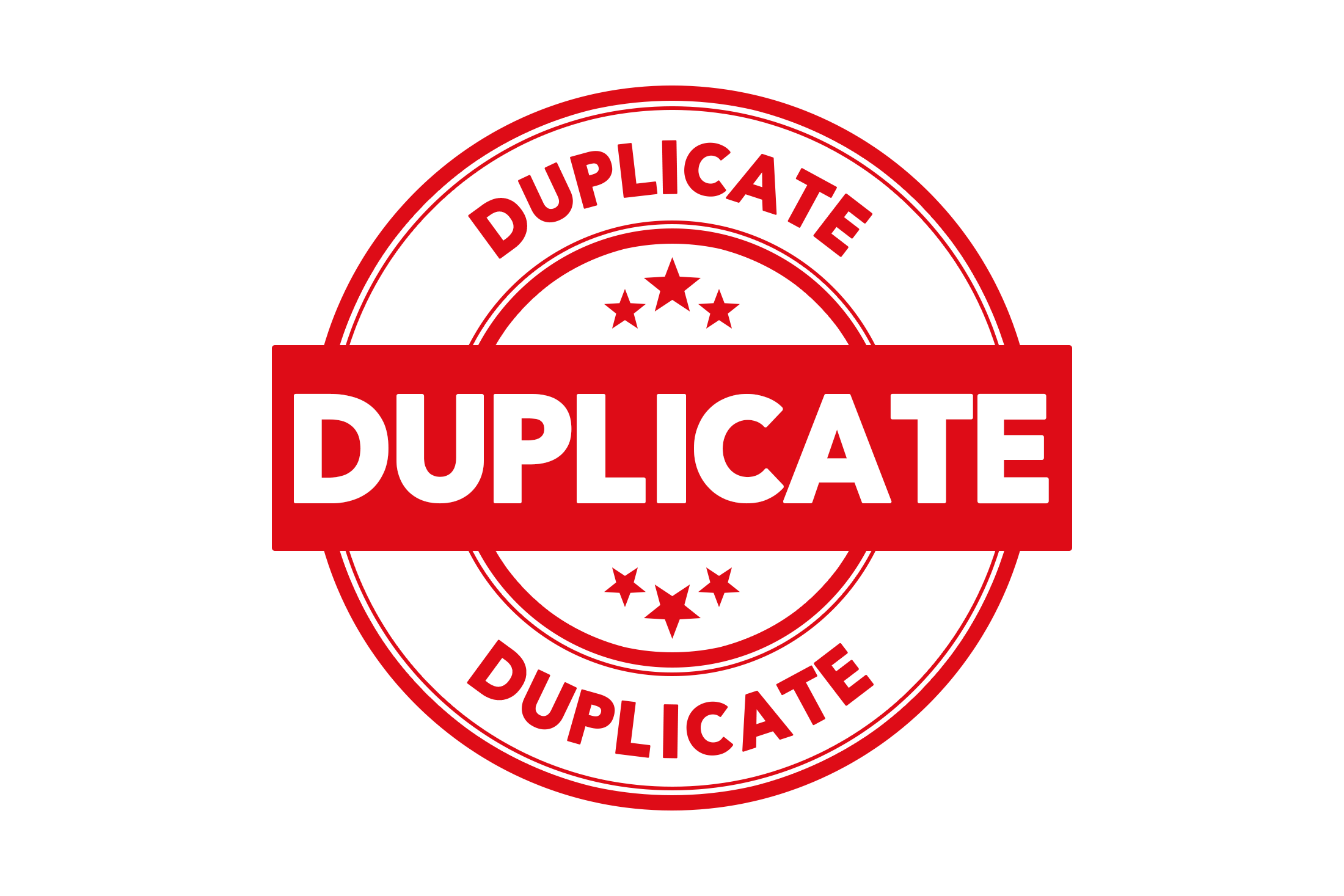 Round duplicate stamp PSD