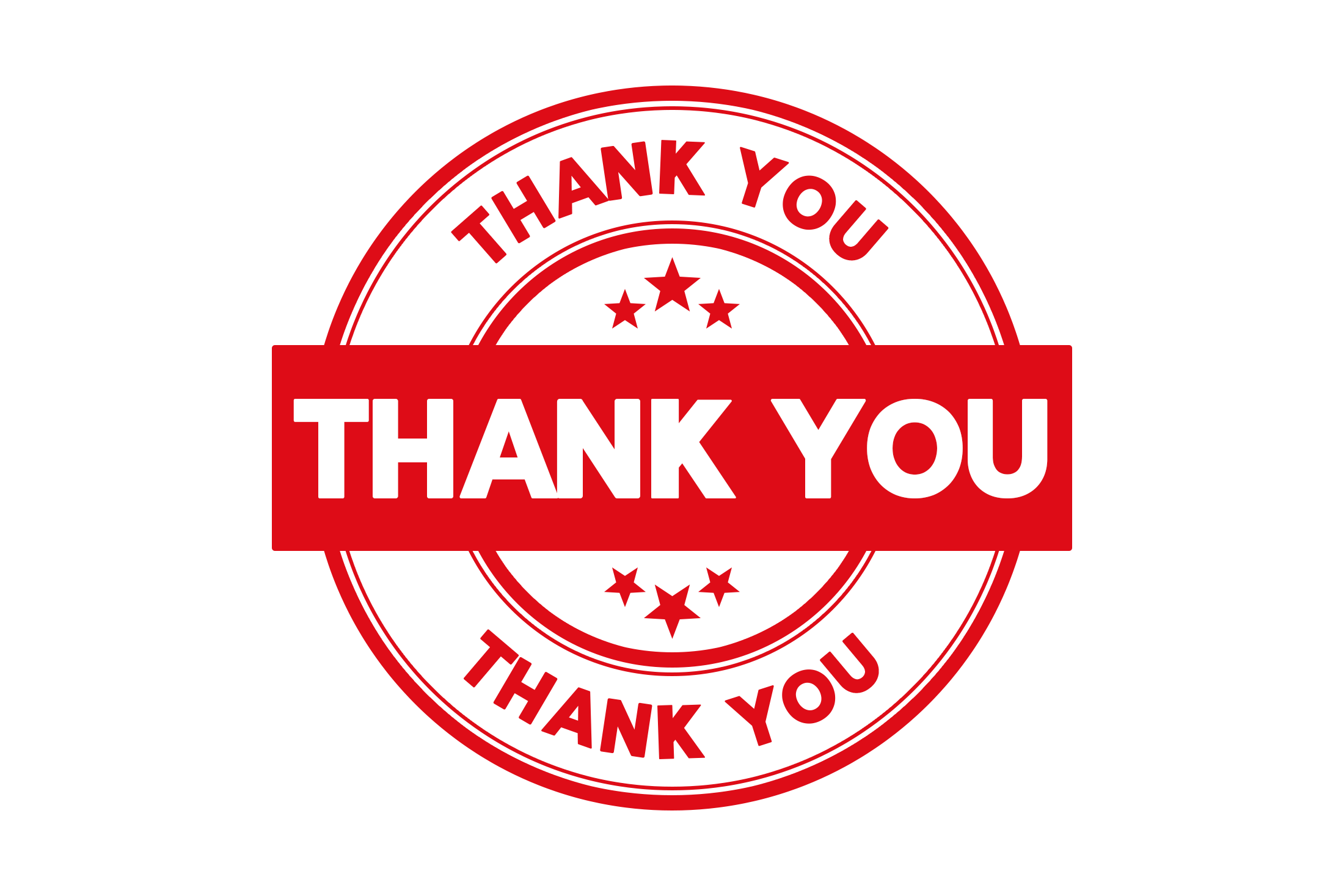 Round thank you stamp PSD