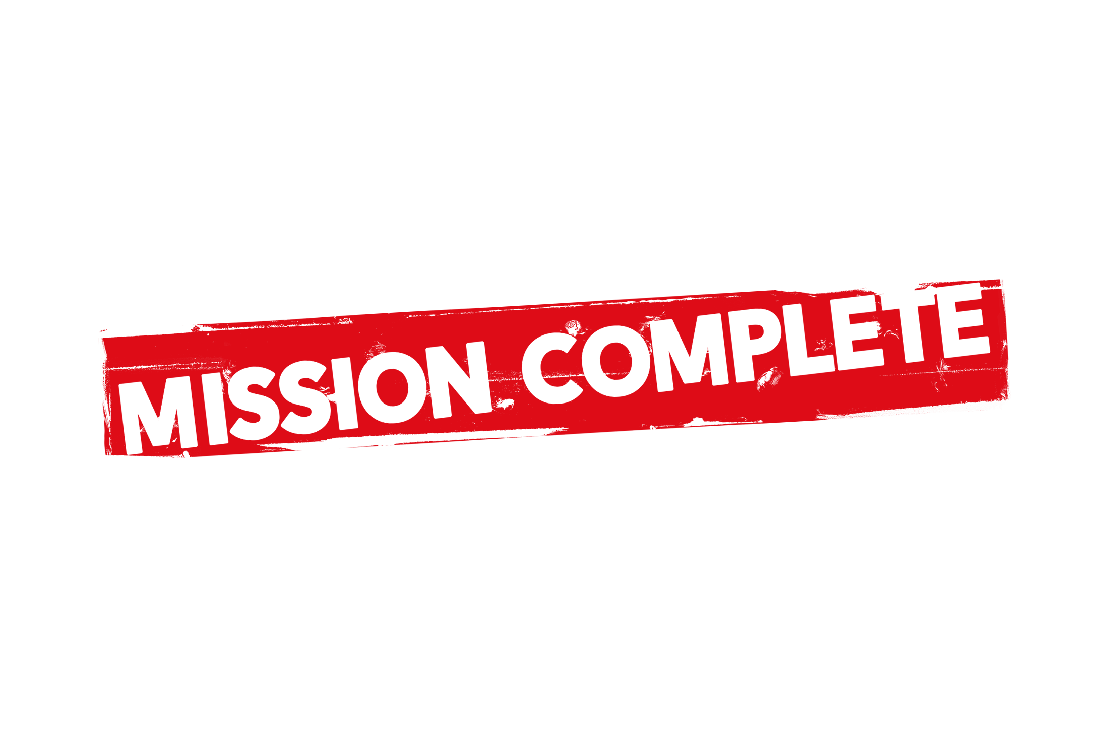 Grunge mission complete label PSD