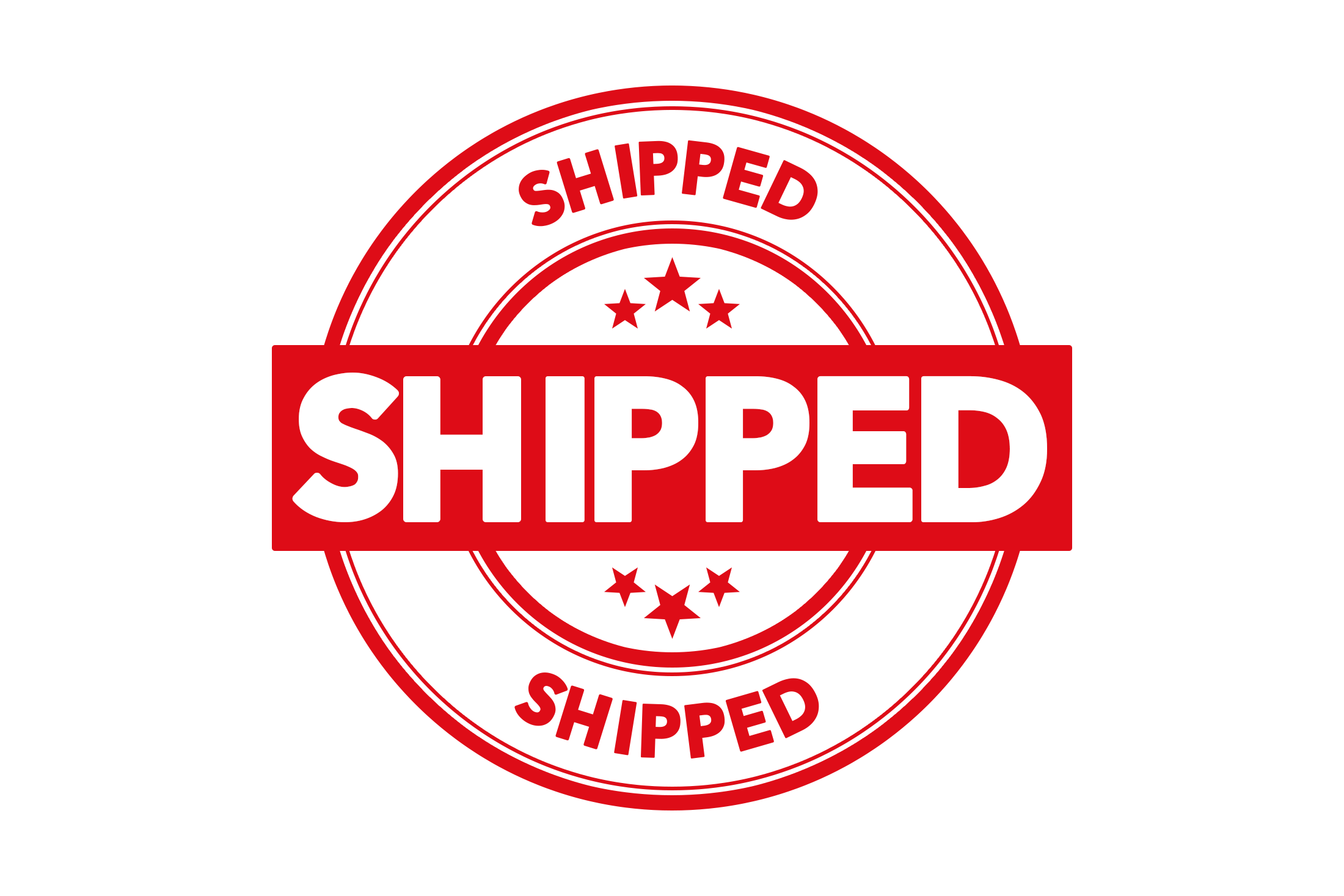 Round shipped stamp PSD