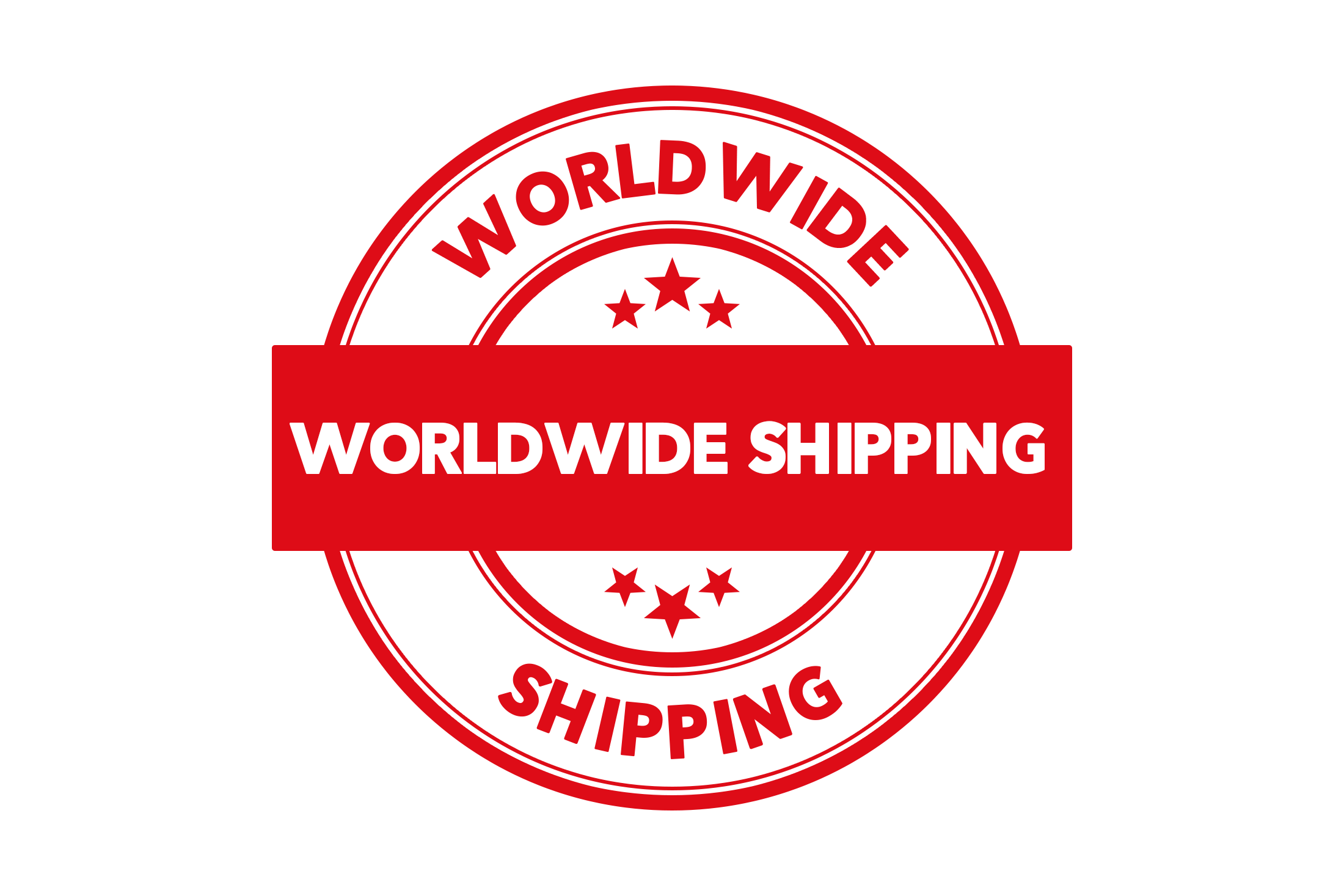 Round worldwide shipping stamp PSD
