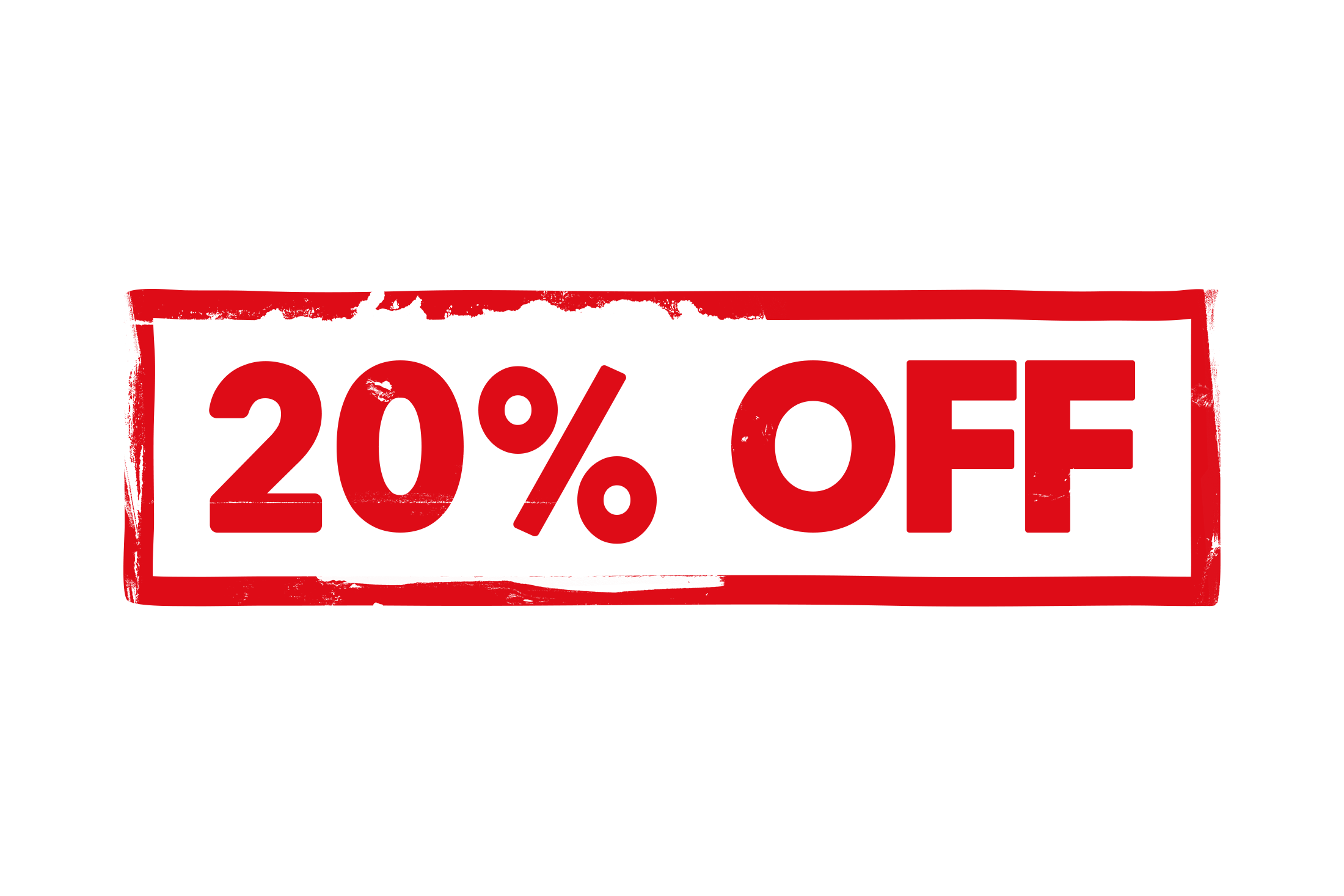 20 percent off stamp PNG and PSD