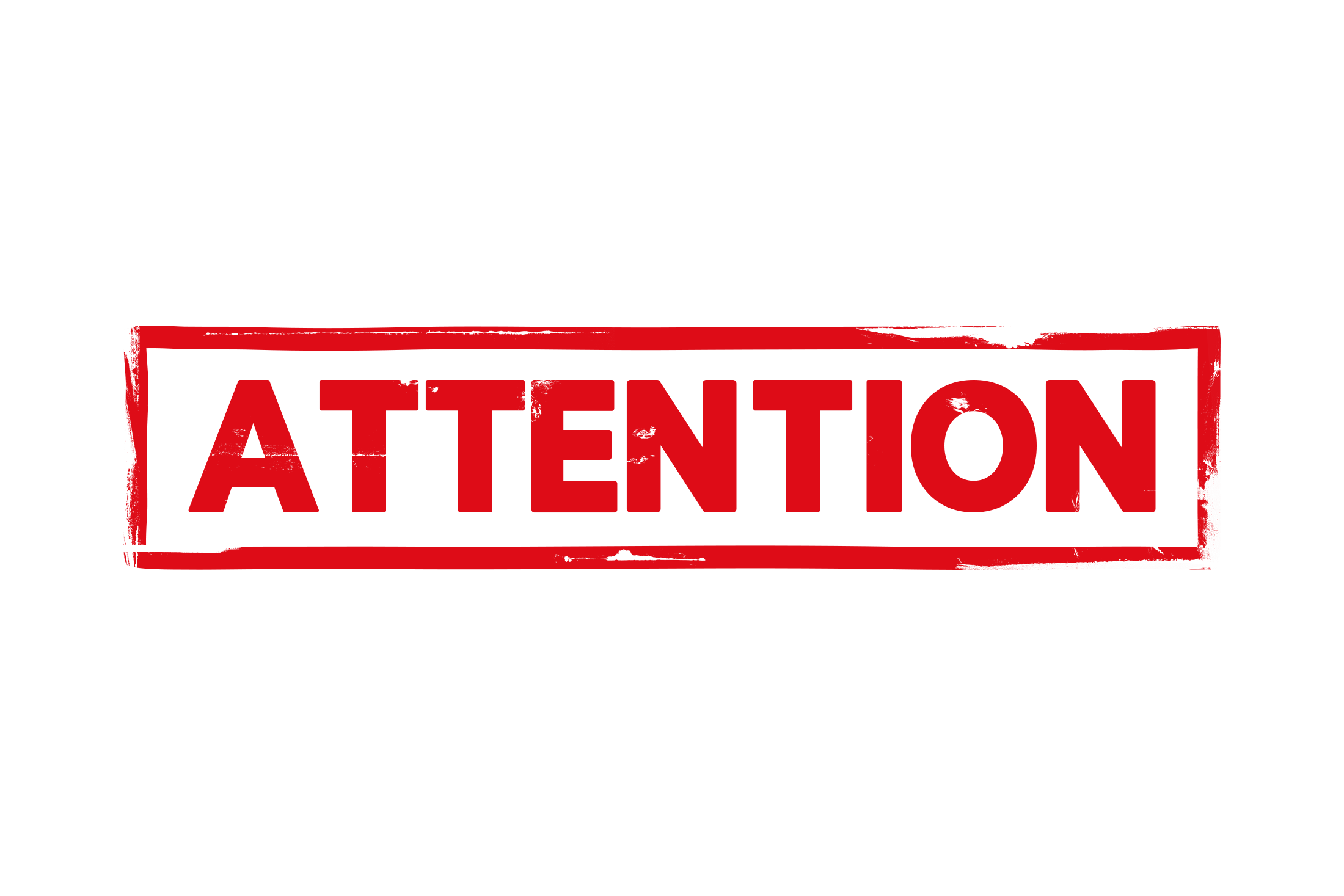 Attention stamp PNG and PSD