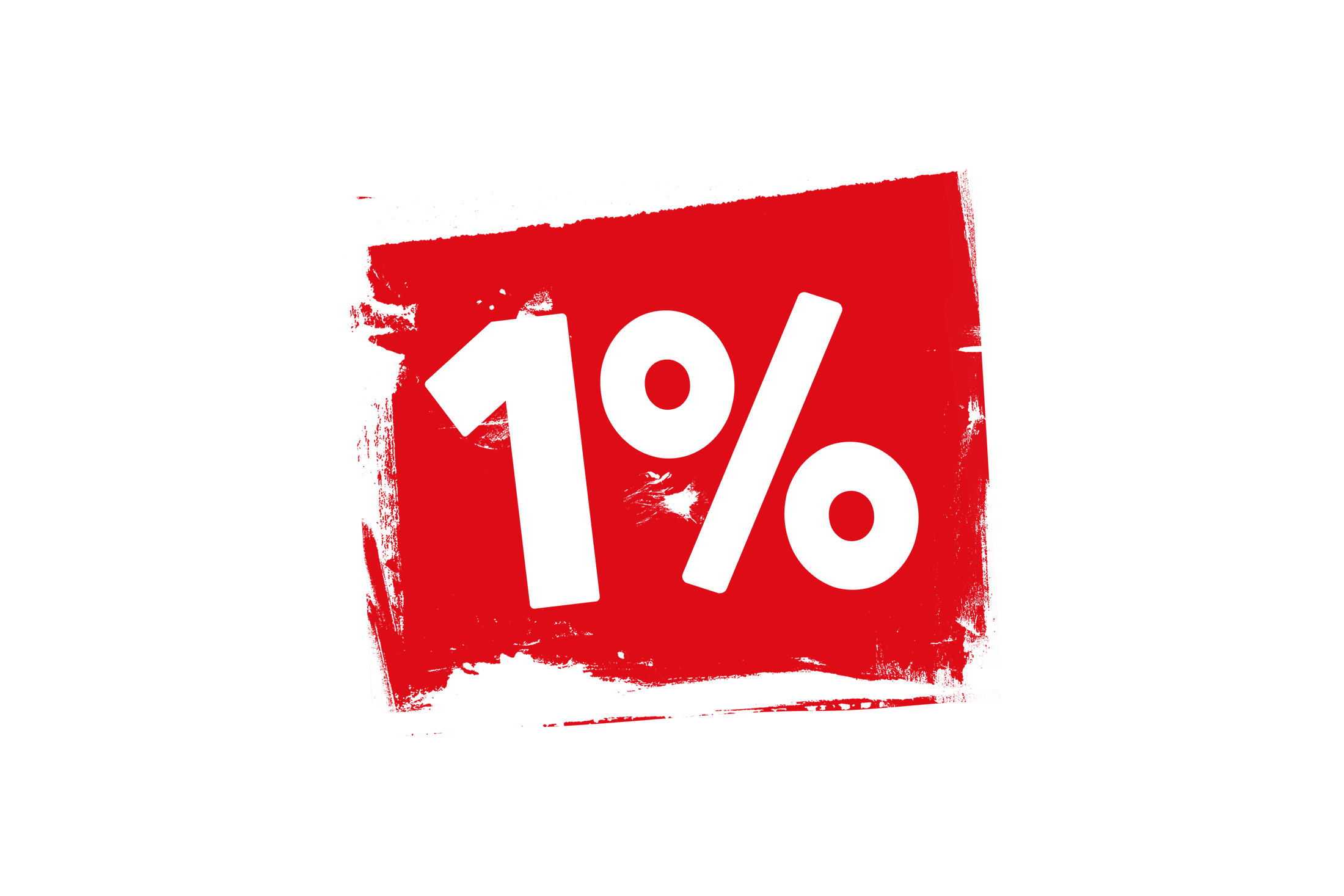 Grunge 1 percent label PNG and PSD