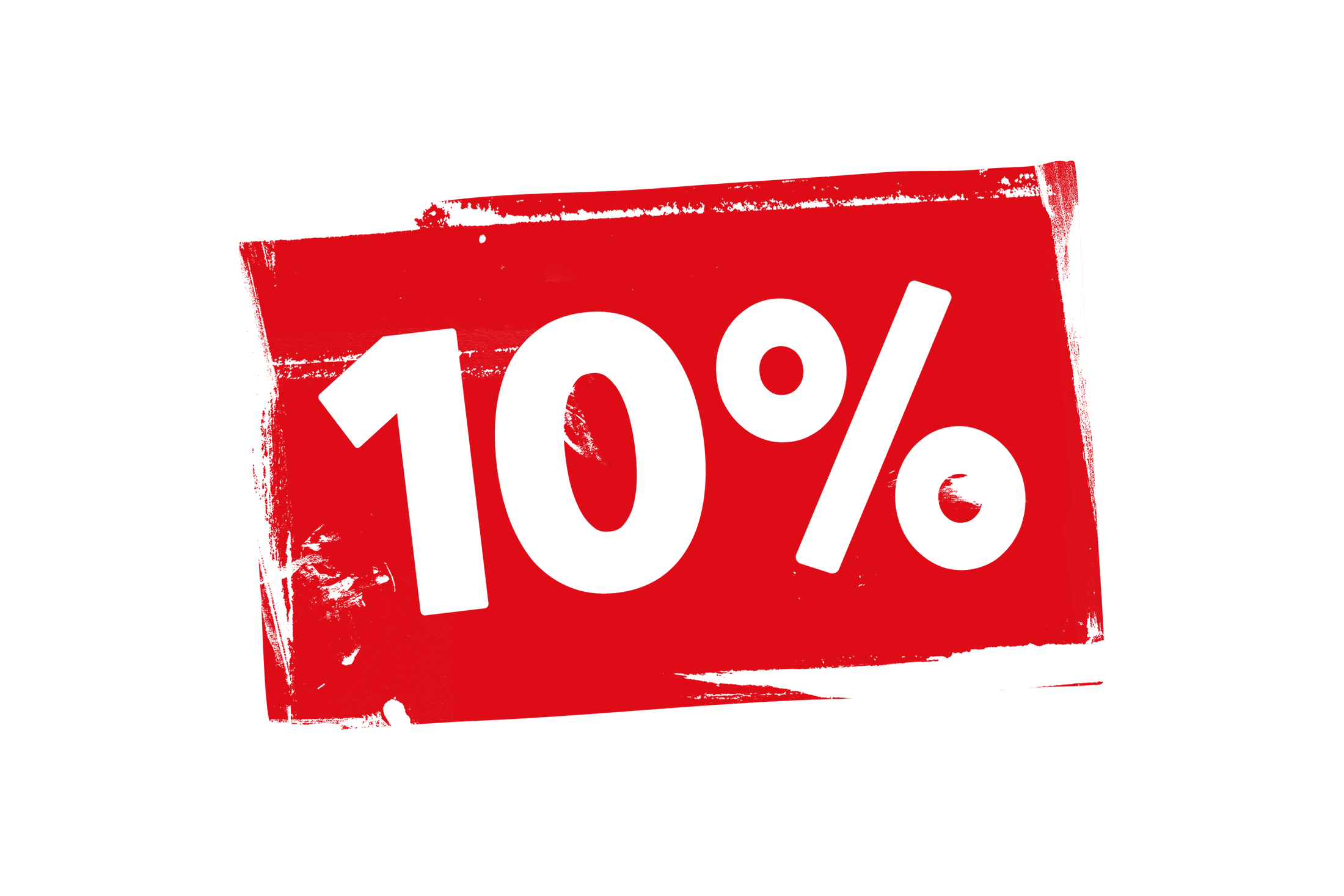 Grunge 10 percent label PNG and PSD