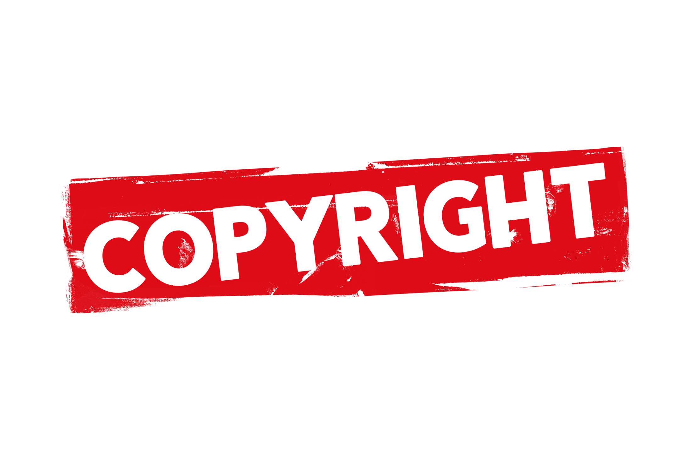 Grunge copyright label PNG and PSD