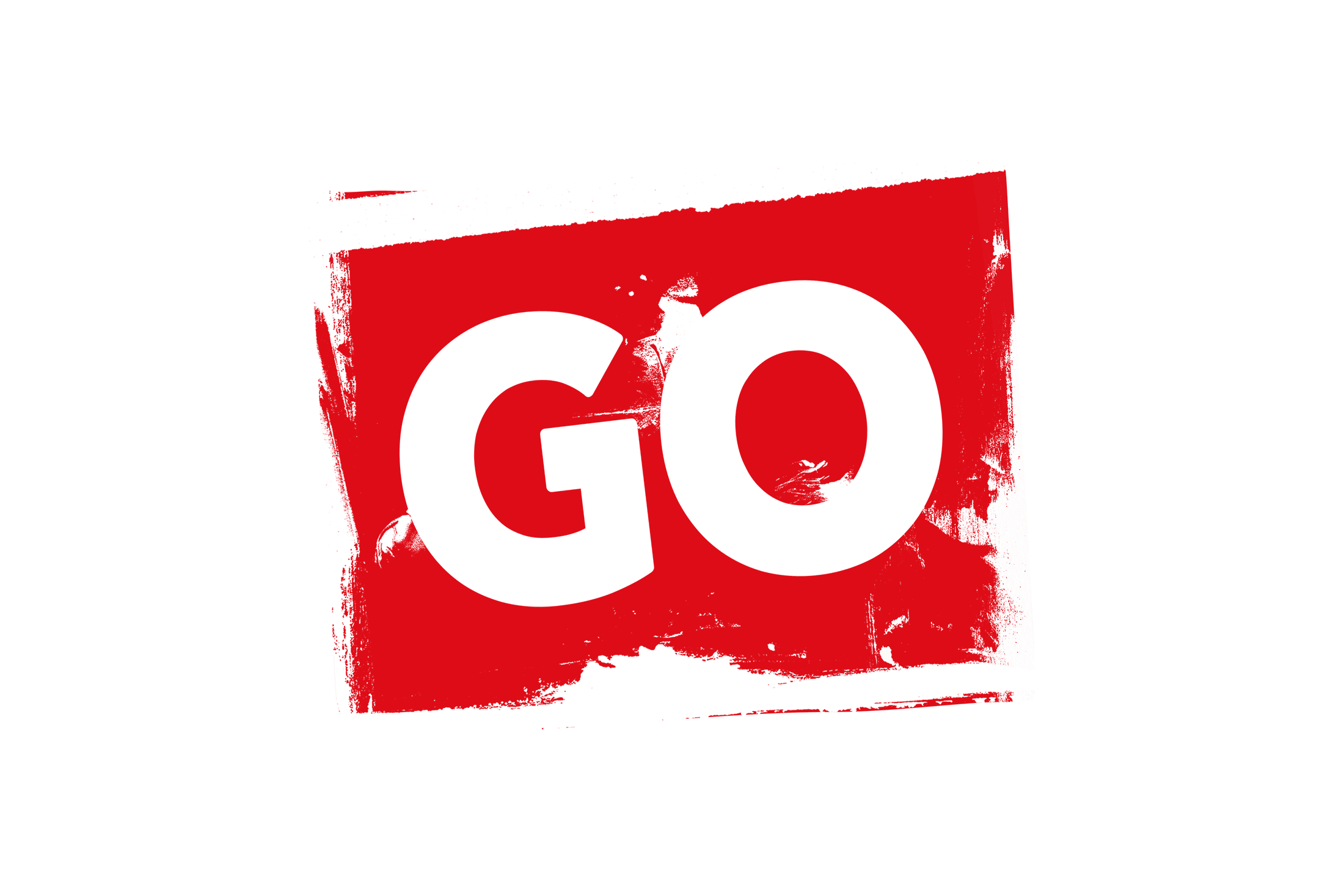 Grunge go label PNG and PSD