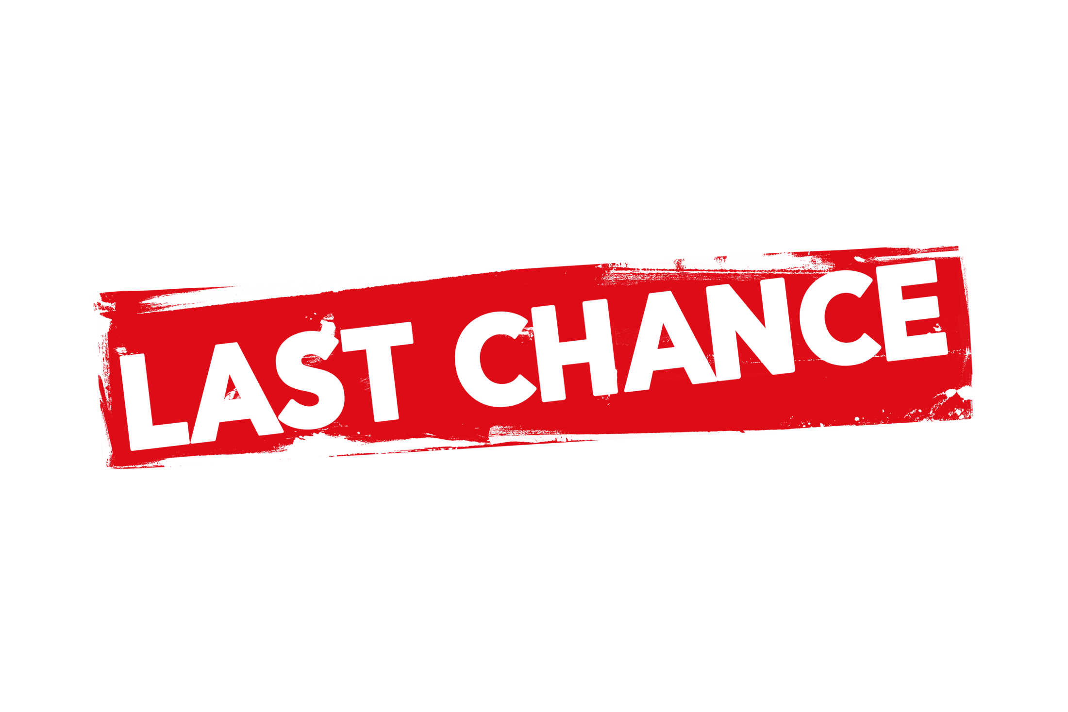 Grunge last chance label PNG and PSD