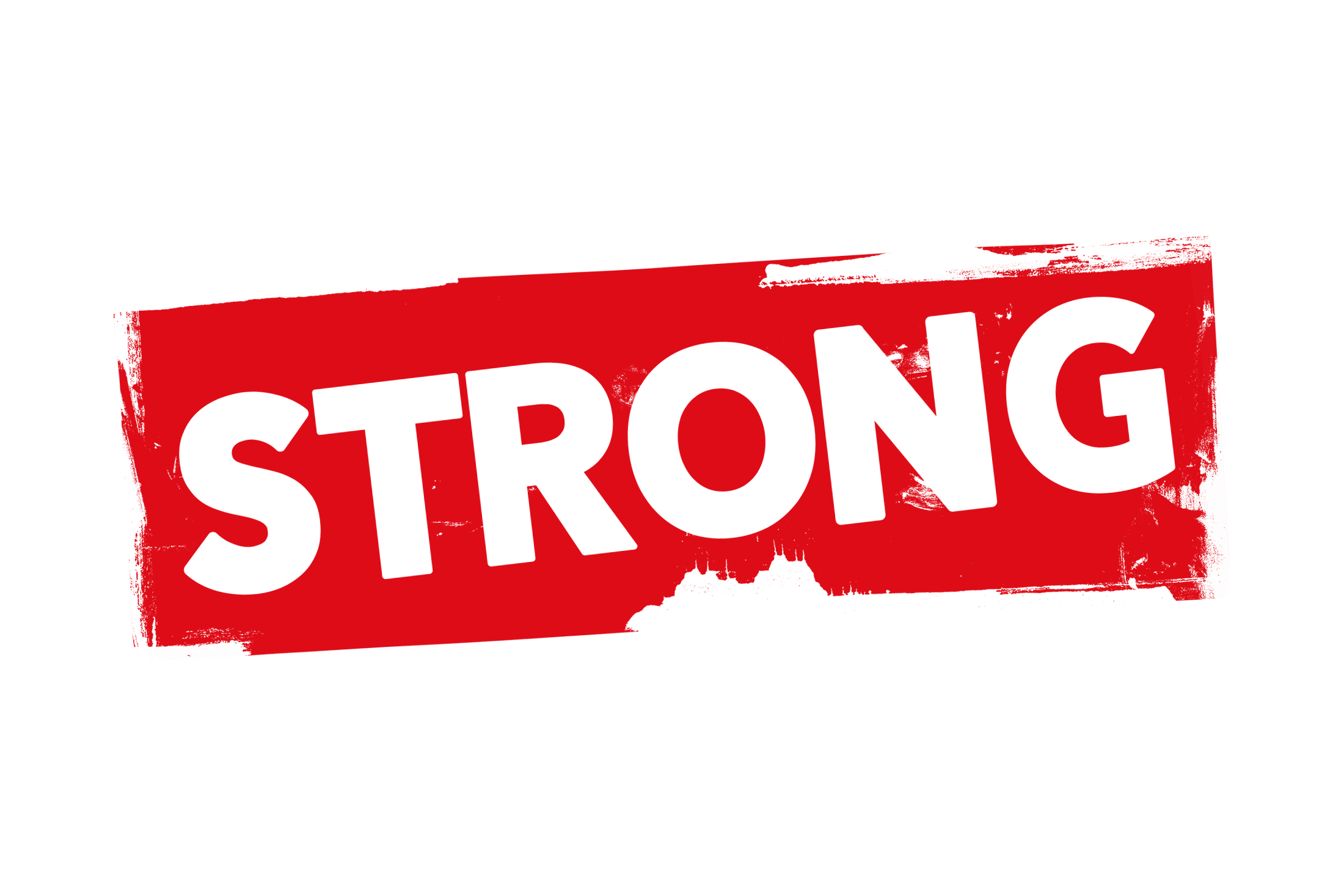 Grunge strong label PNG and PSD