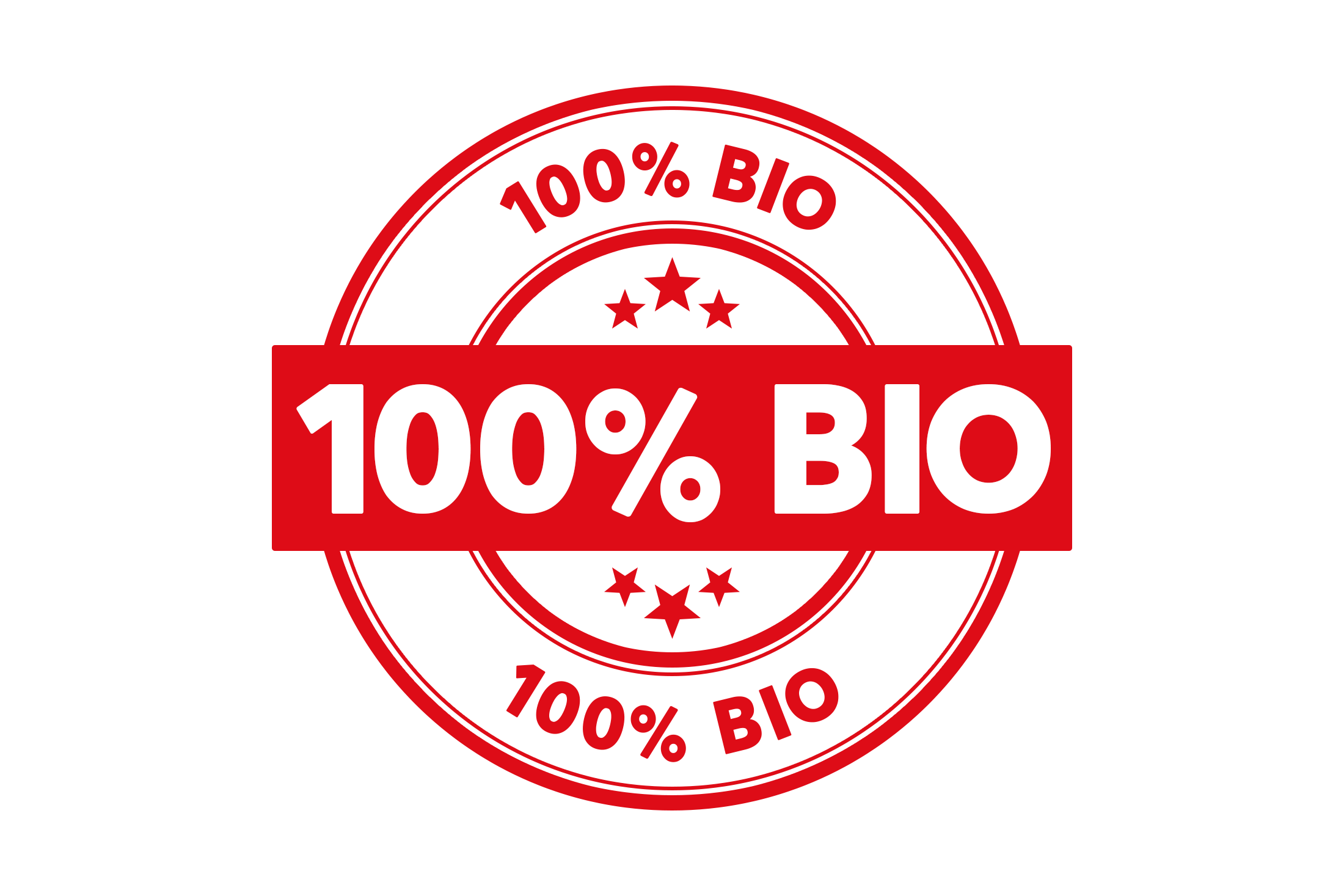 Round 100 percent bio stamp PNG and PSD