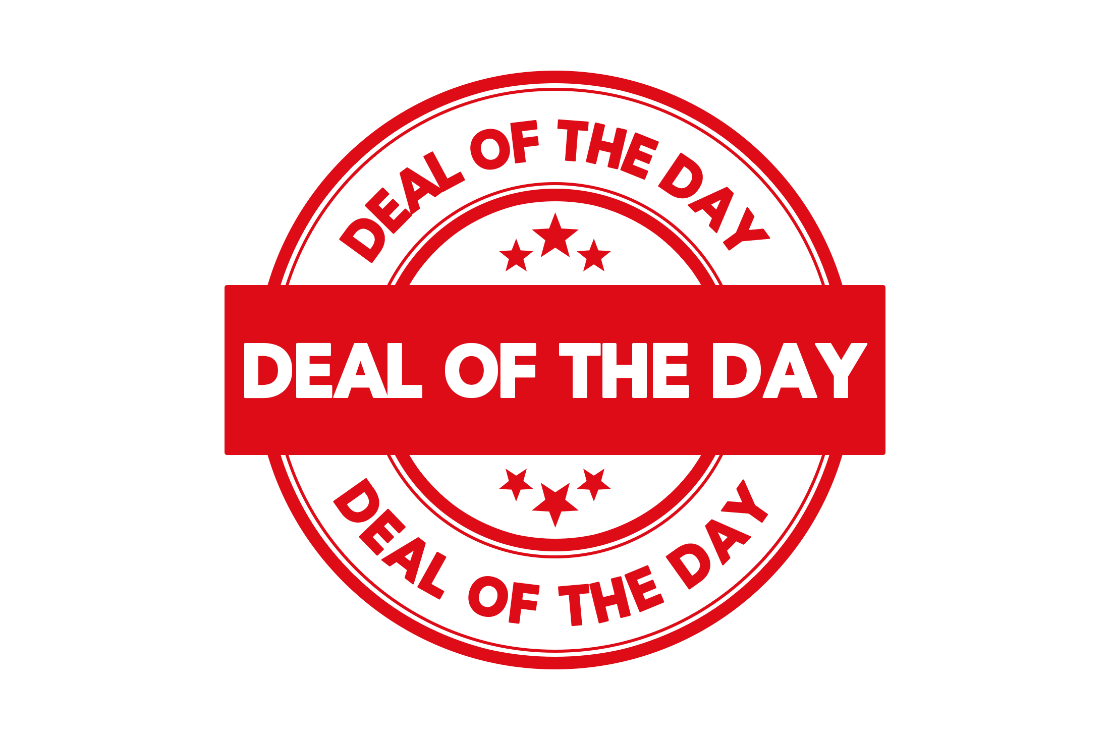 Round deal of the day stamp PNG and PSD