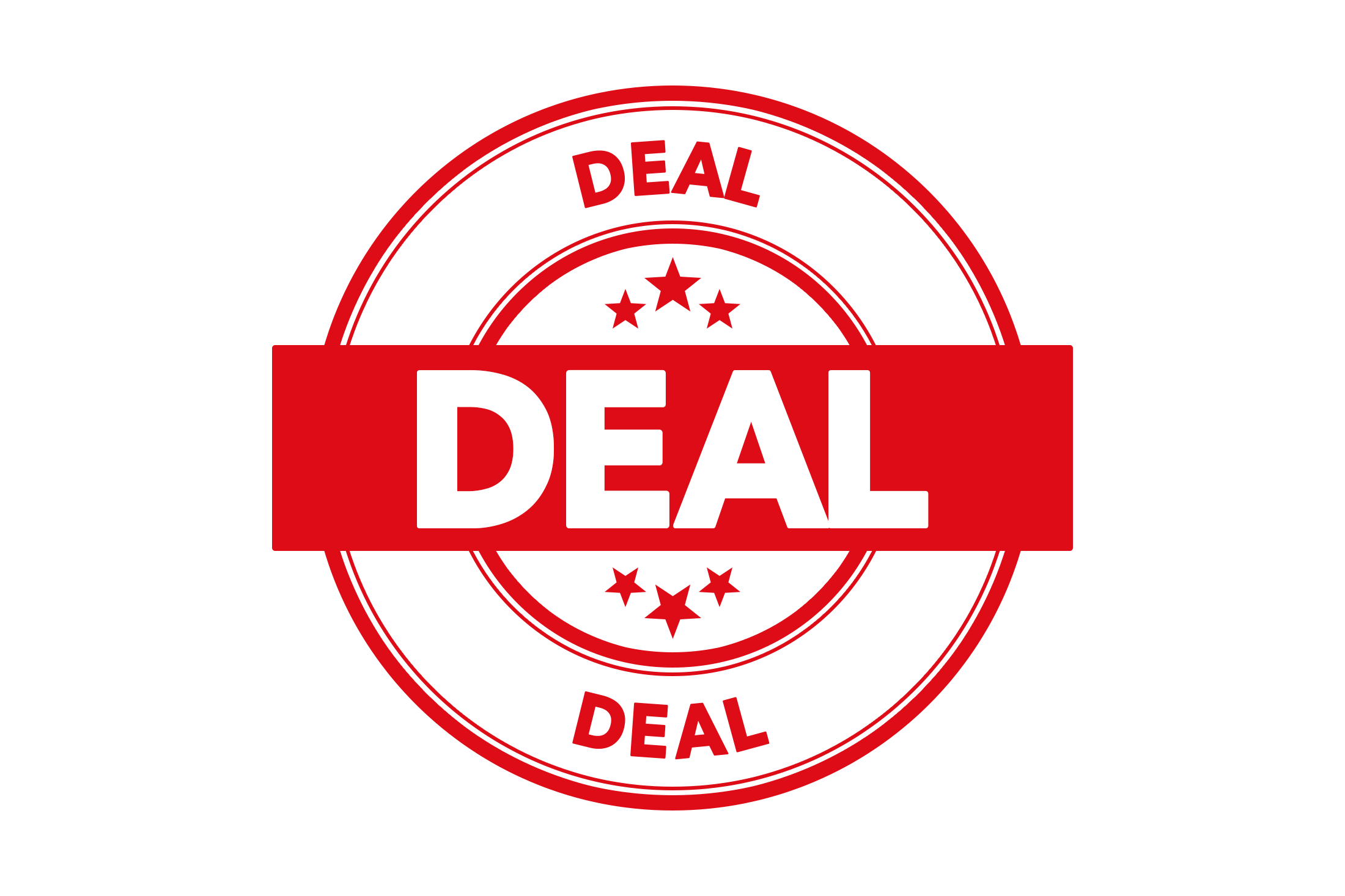 Round deal stamp PNG and PSD