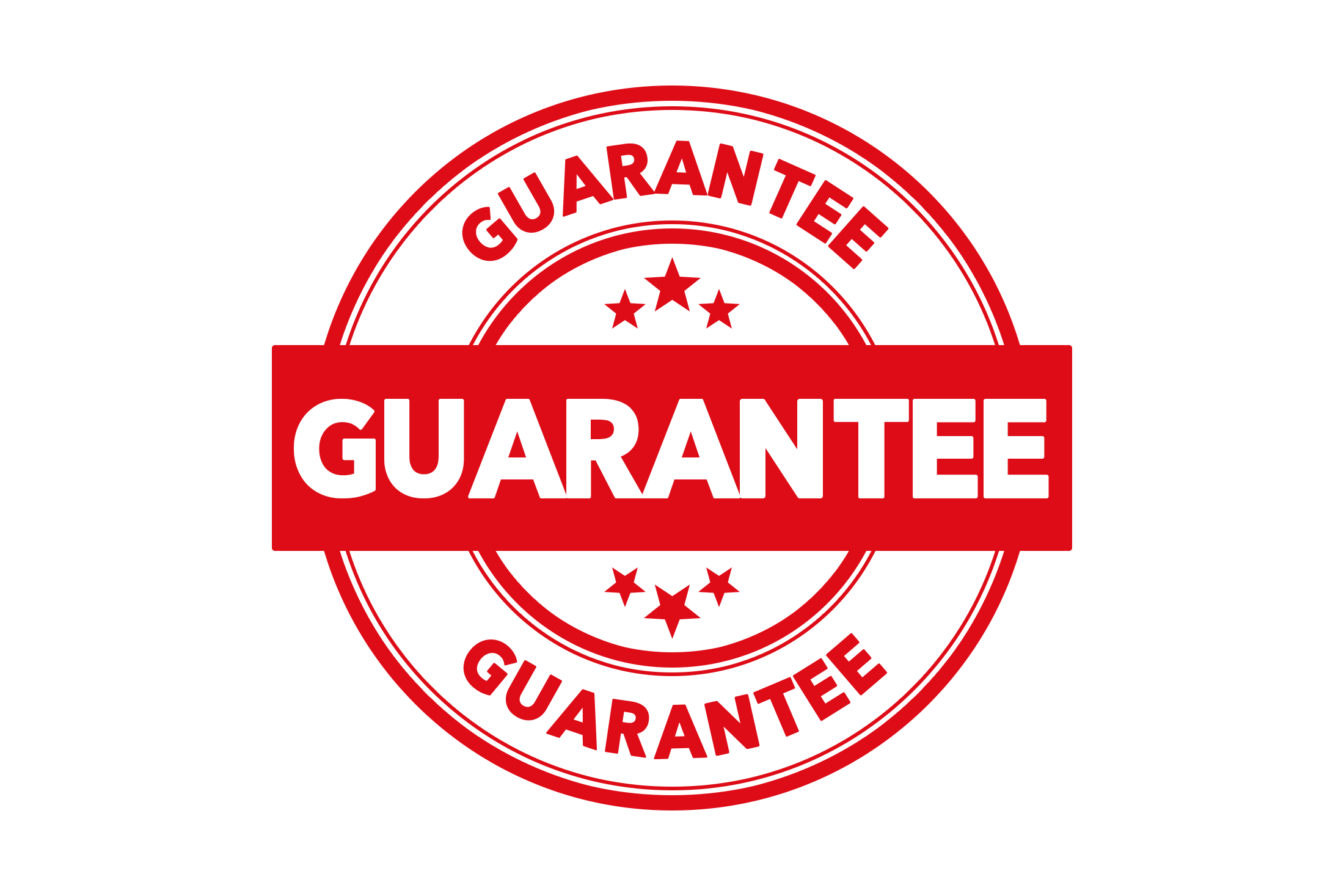 Round guarantee stamp PNG and PSD