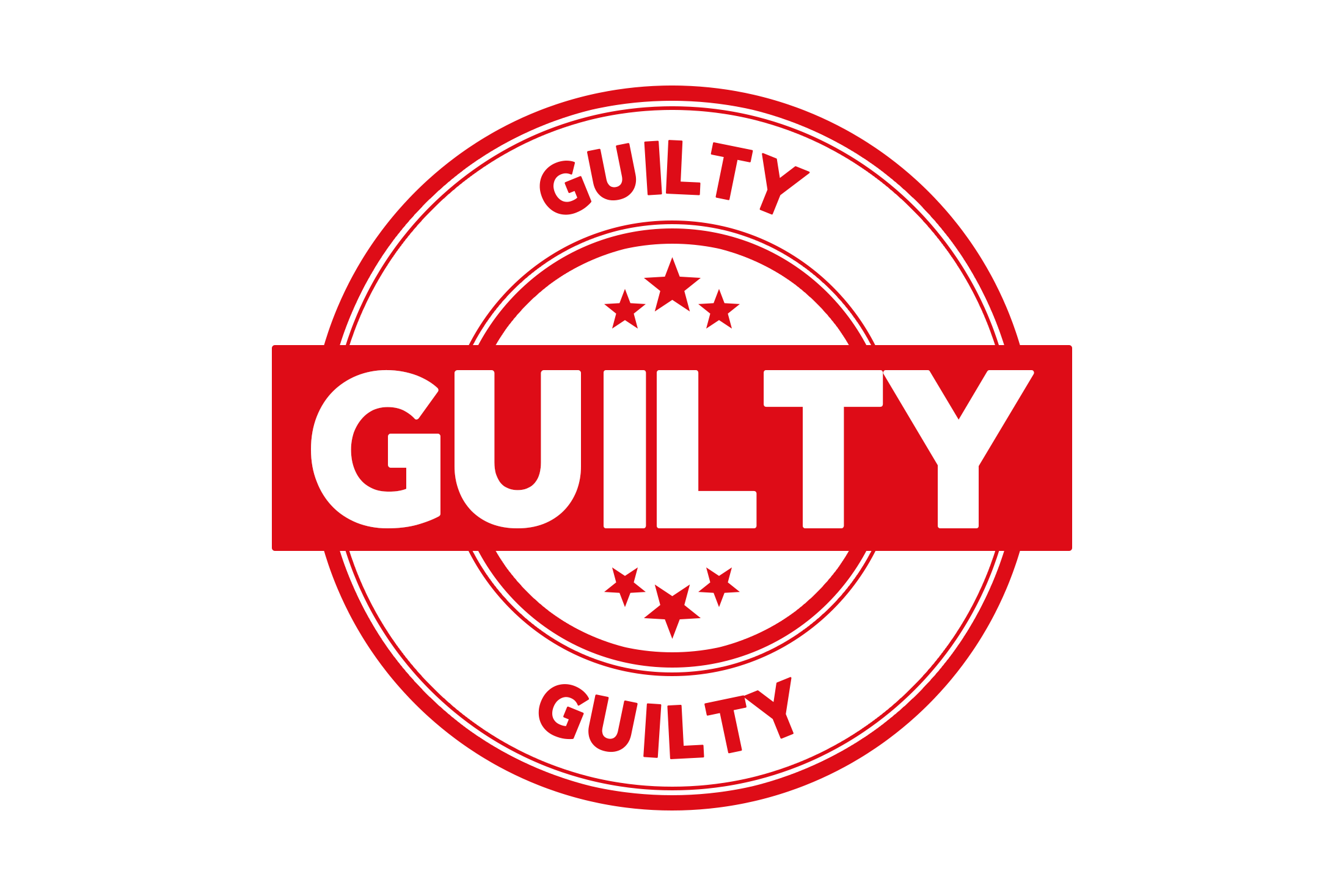 Round guilty stamp PNG and PSD