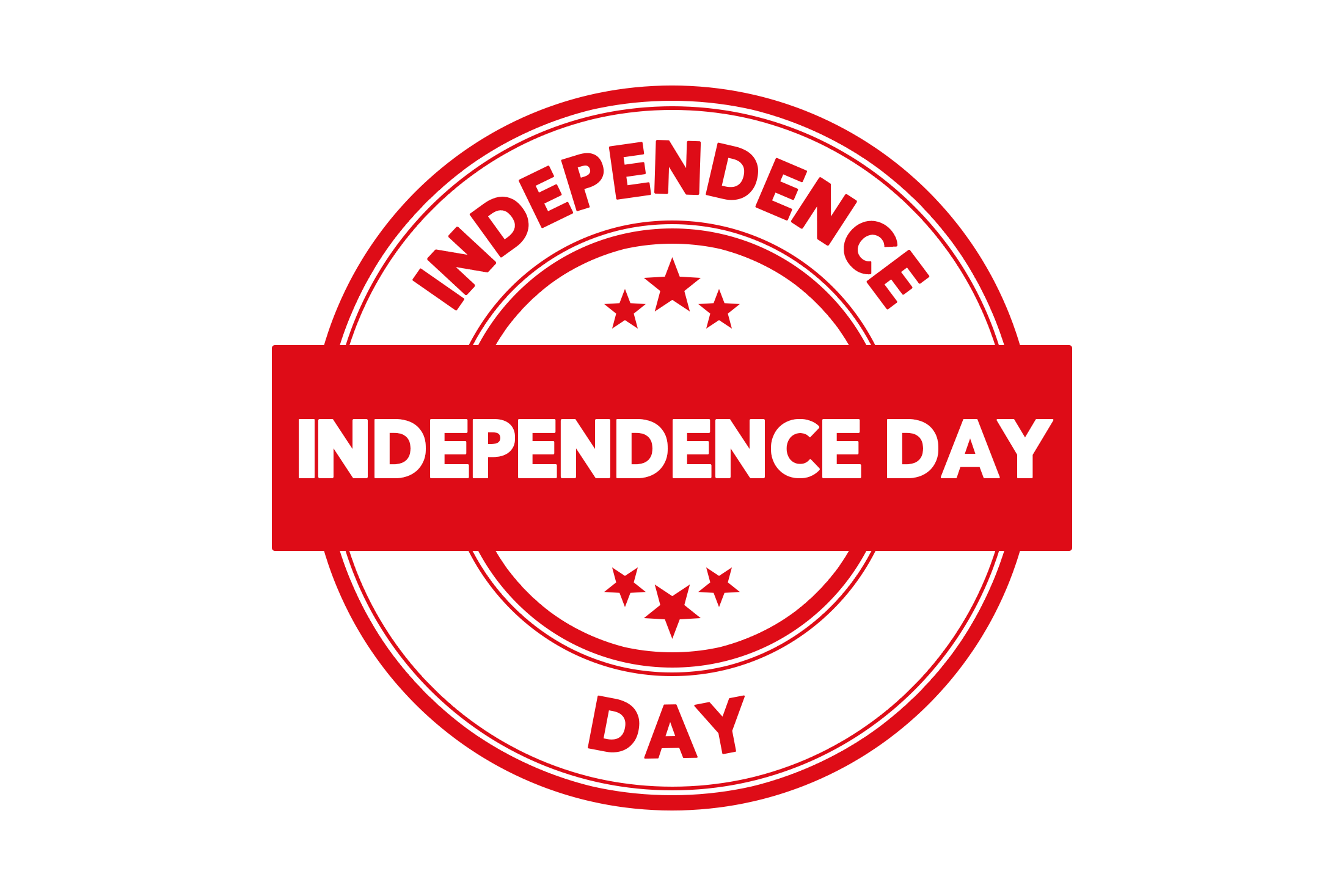 Round independence day stamp PNG and PSD