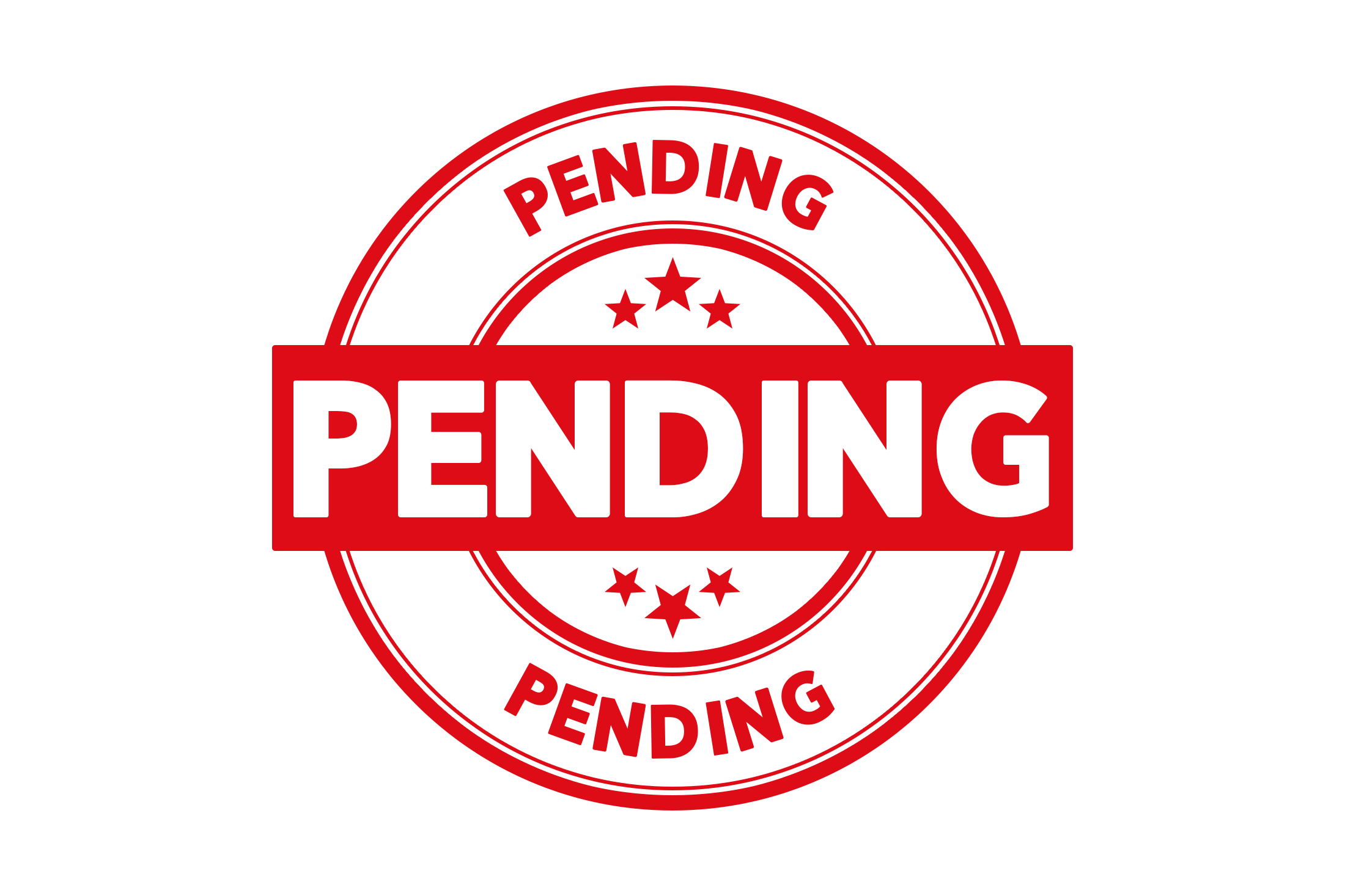 Round pending stamp PNG and PSD