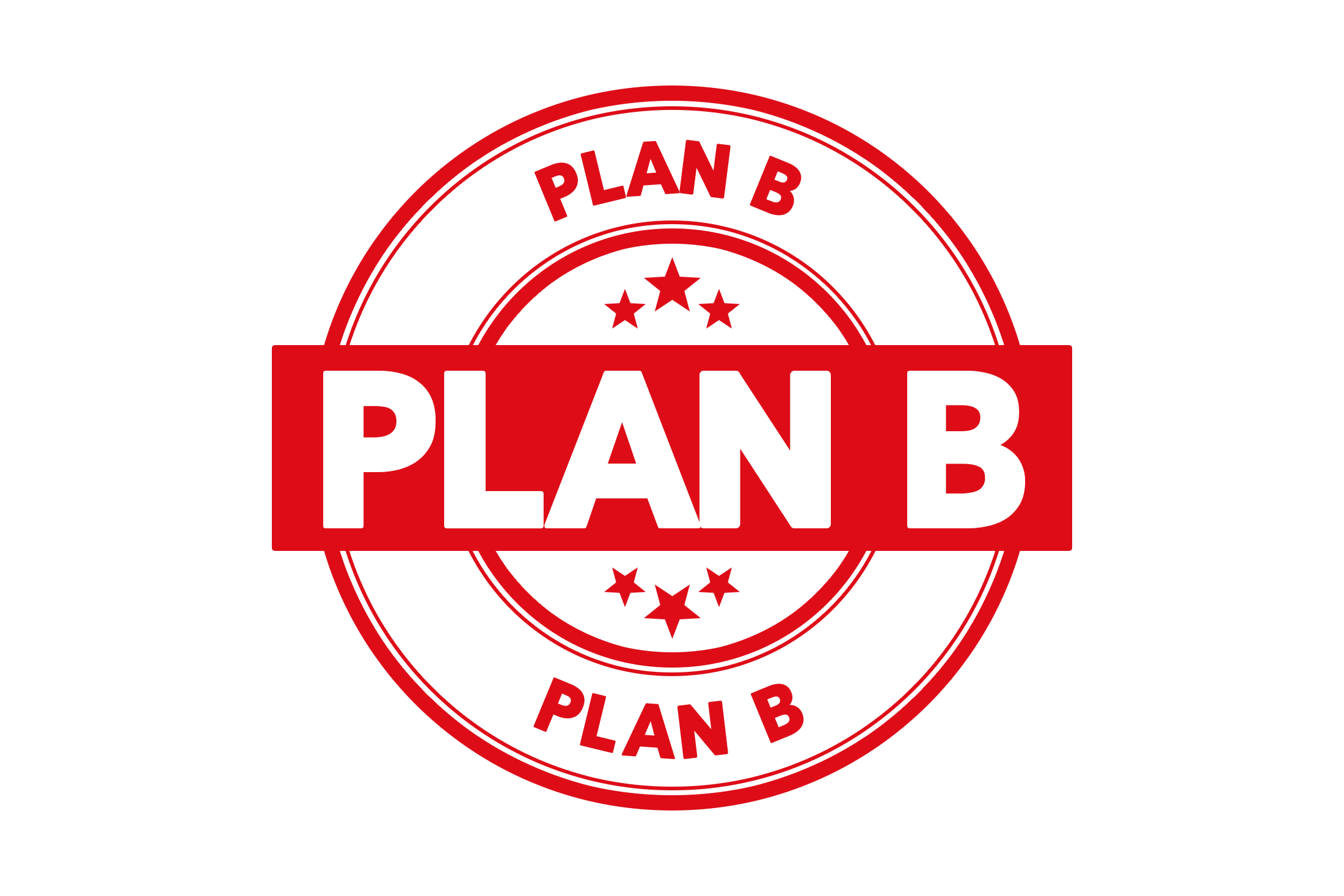 Round plan b stamp PNG and PSD