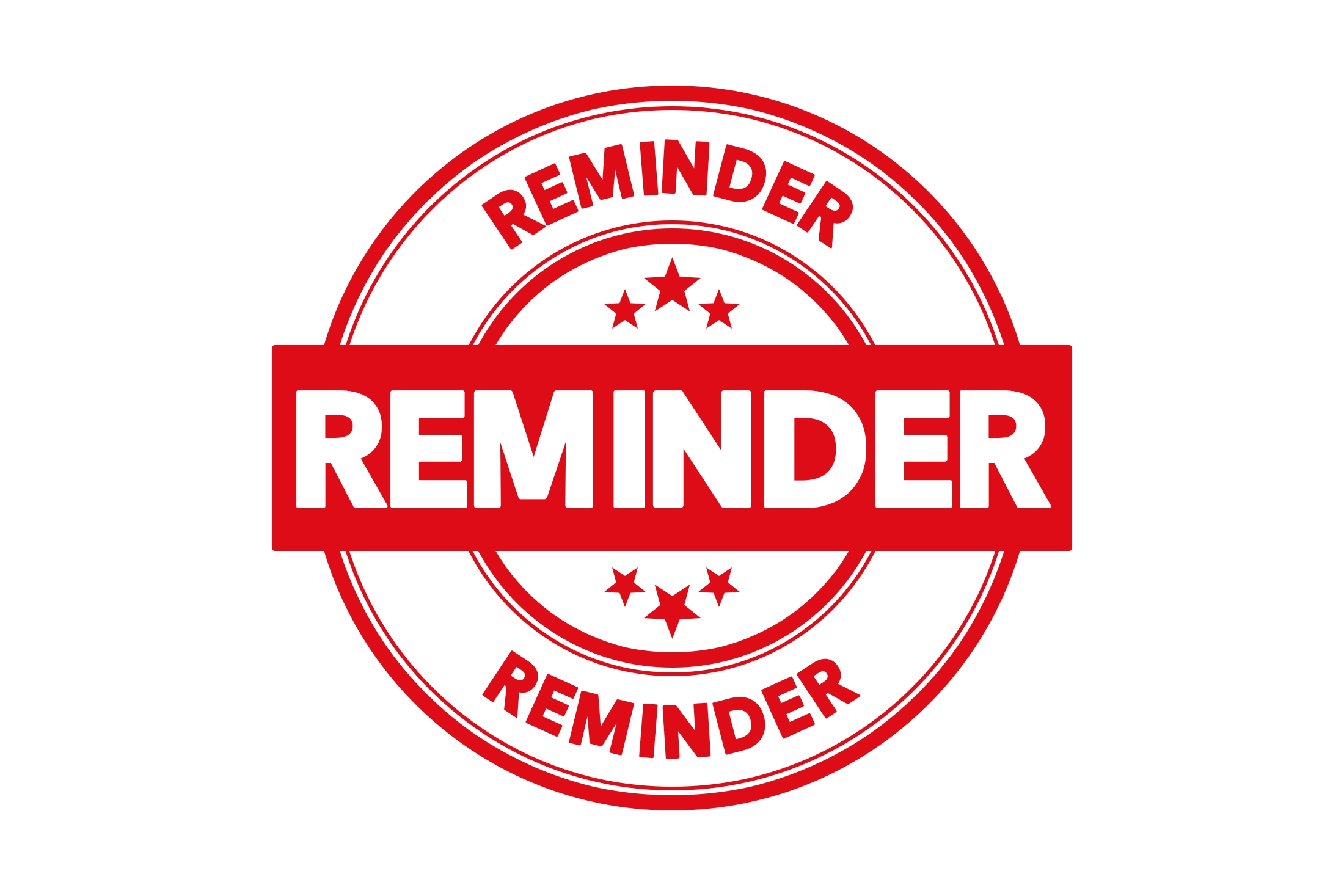 Round reminder stamp PNG and PSD