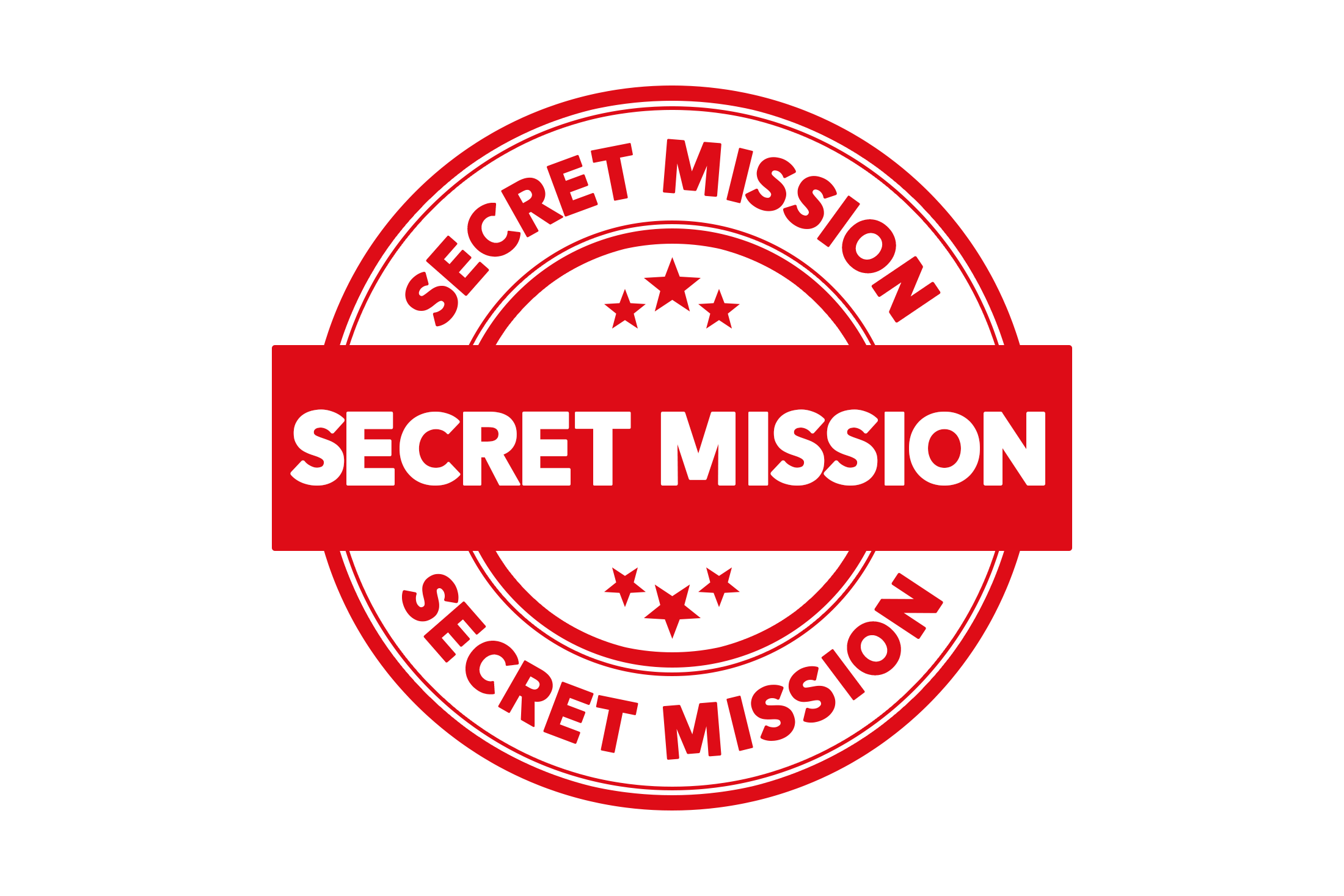 Round secret mission stamp PNG and PSD