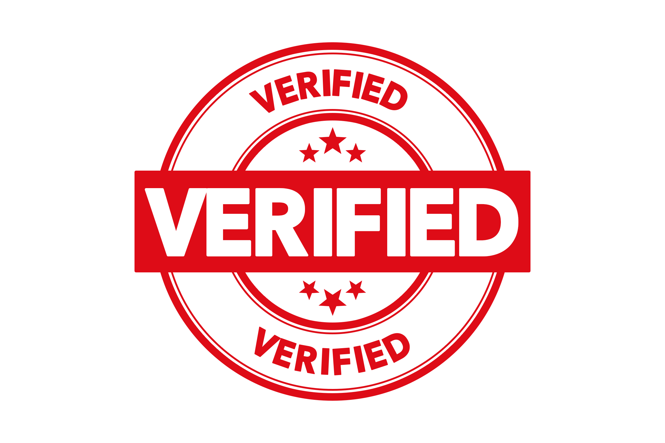 Round verified stamp PNG and PSD
